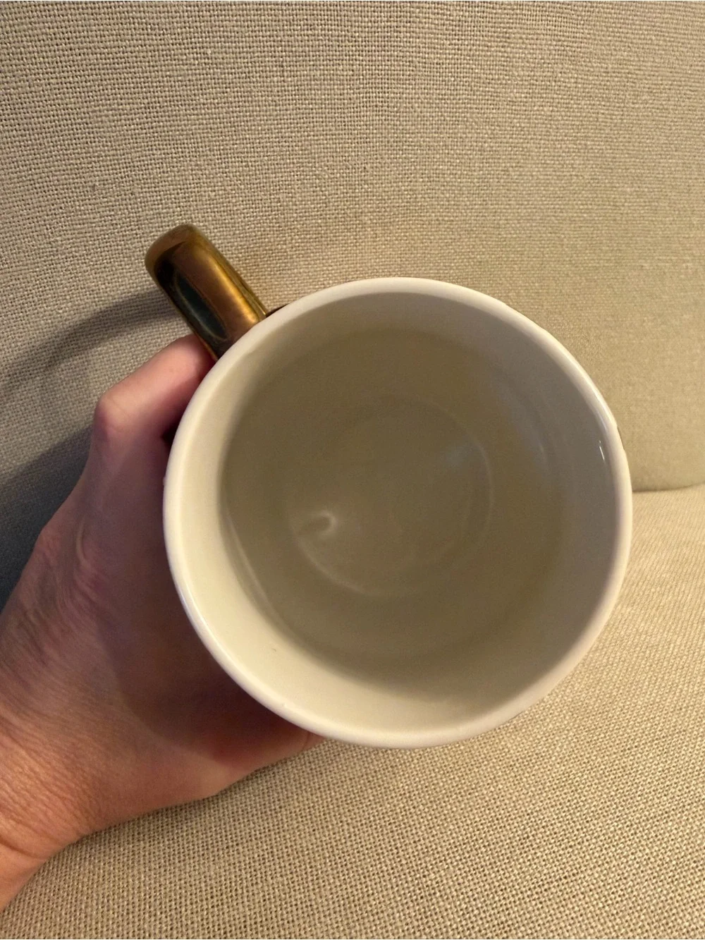 Large Gold Handle Leaf Mug Blue Pink Yellow white coffee tea vase cup cozy